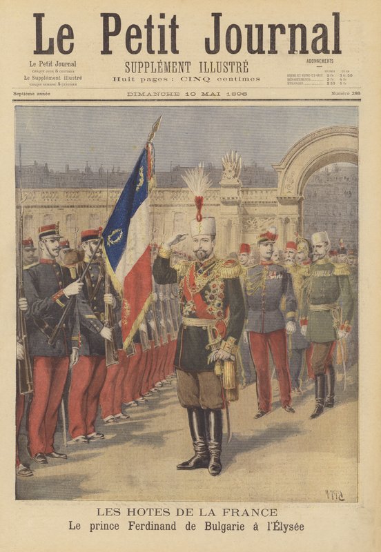 Koninklijke bezoekers aan Frankrijk: Prins Ferdinand van Bulgarije in het Elysee-paleis door after Henri Meyer