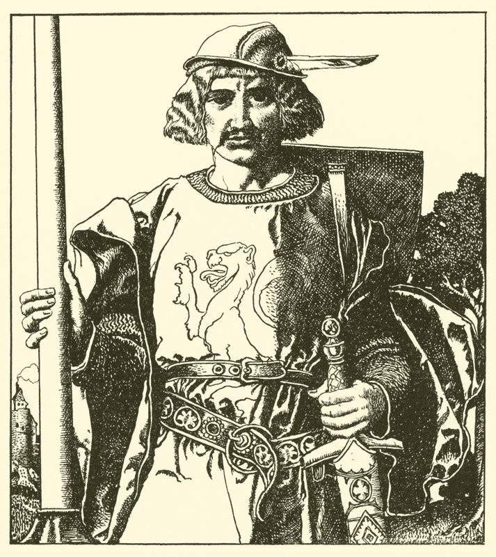 Sir Lionel van Brittannië door after Howard Pyle