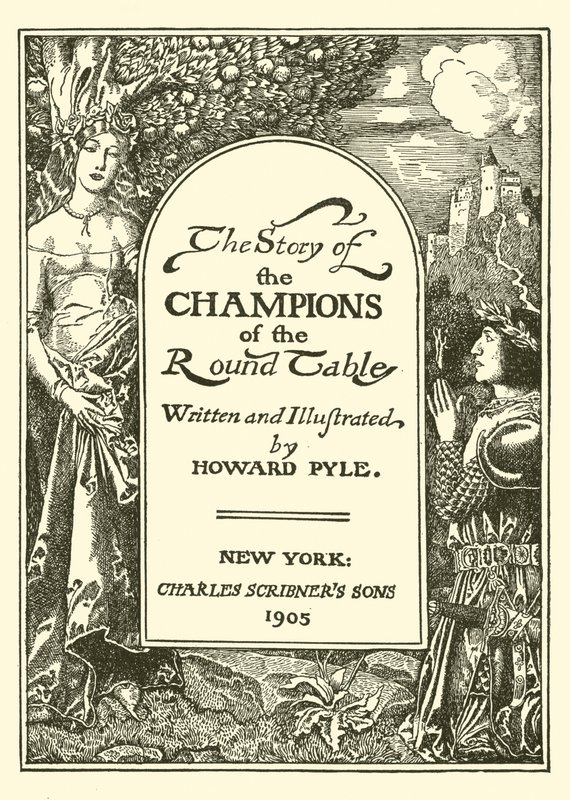 Titelpagina van Het Verhaal van de Kampioenen van de Ronde Tafel door after Howard Pyle
