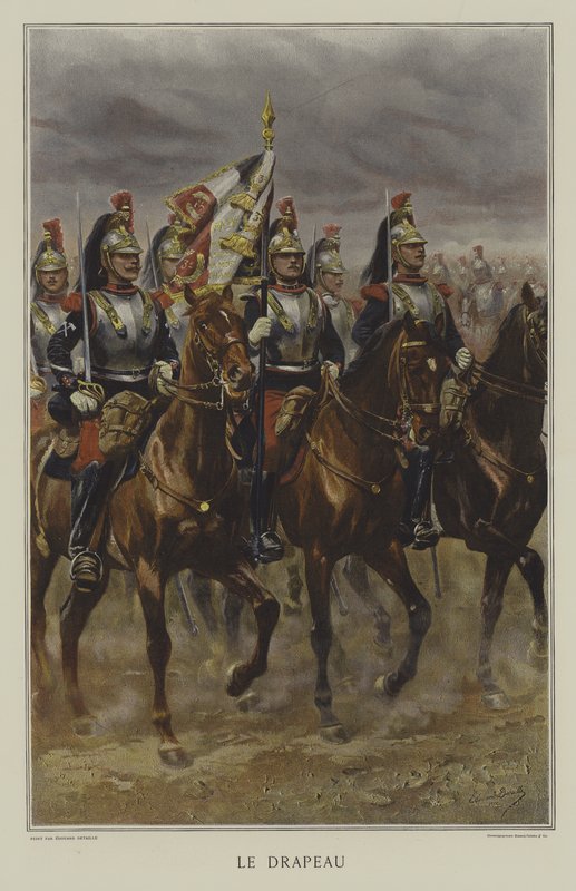 De Vlag door after Jean Baptiste Edouard Detaille