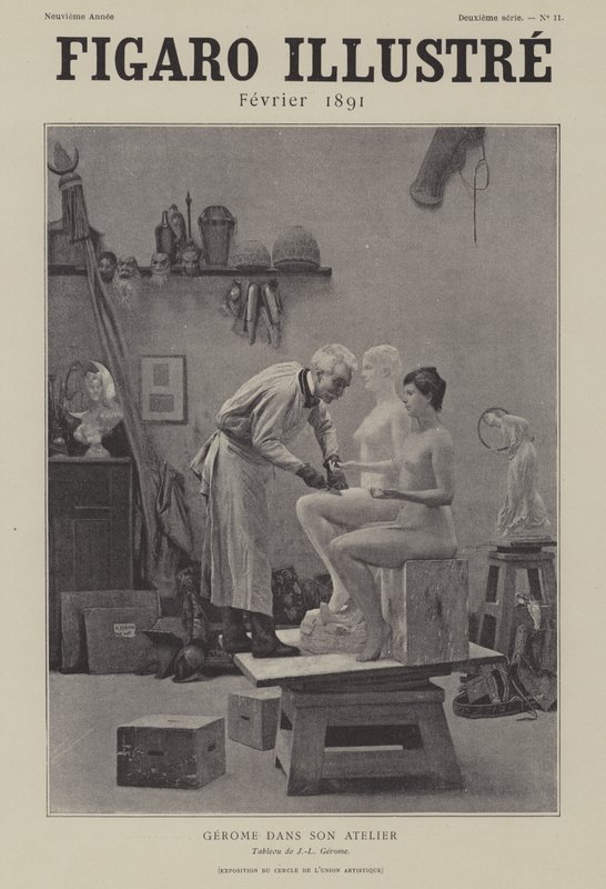Gerome in Zijn Atelier door after Jean Leon Gerome