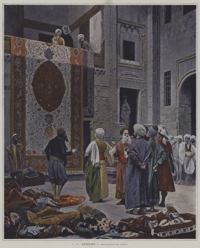 Tapijthandelaar in Caïro door after Jean Leon Gerome