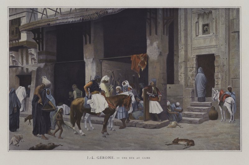 Een Straat in Caïro door after Jean Leon Gerome