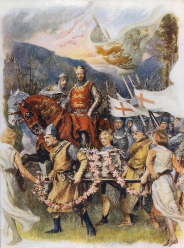 Het brengen van de kroningssteen uit Scone door after John Henry Frederick Bacon