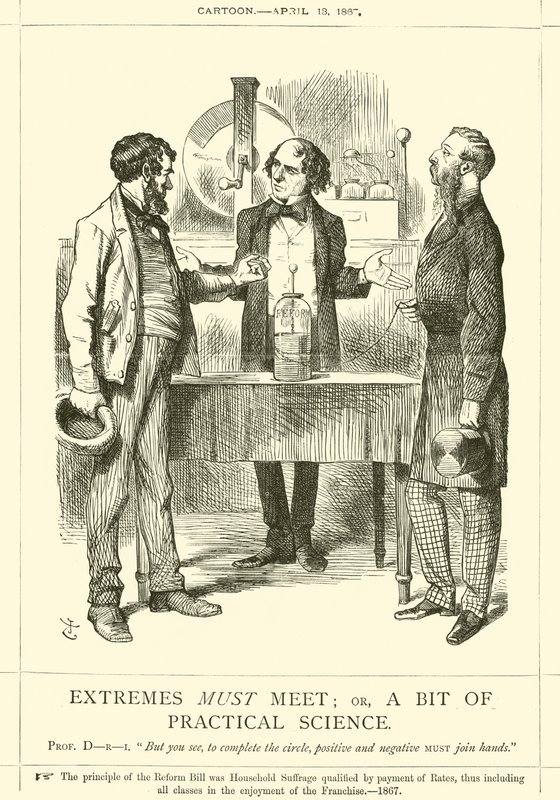 Extremen Moeten Ontmoeten; of, een Stukje Praktische Wetenschap door after John Tenniel