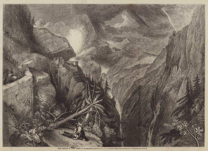 De slag om Fort Bard door after Joseph Mallord William Turner