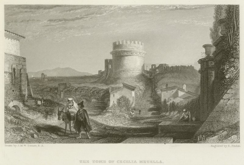 Het graf van Cecilia Metella door after Joseph Mallord William Turner