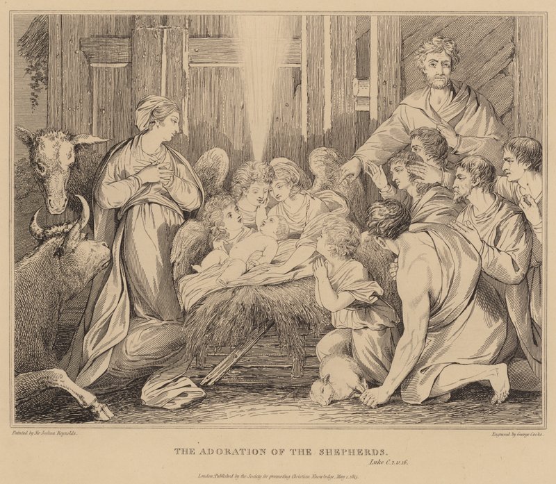 De Aanbidding van de Herders door after Joshua Reynolds