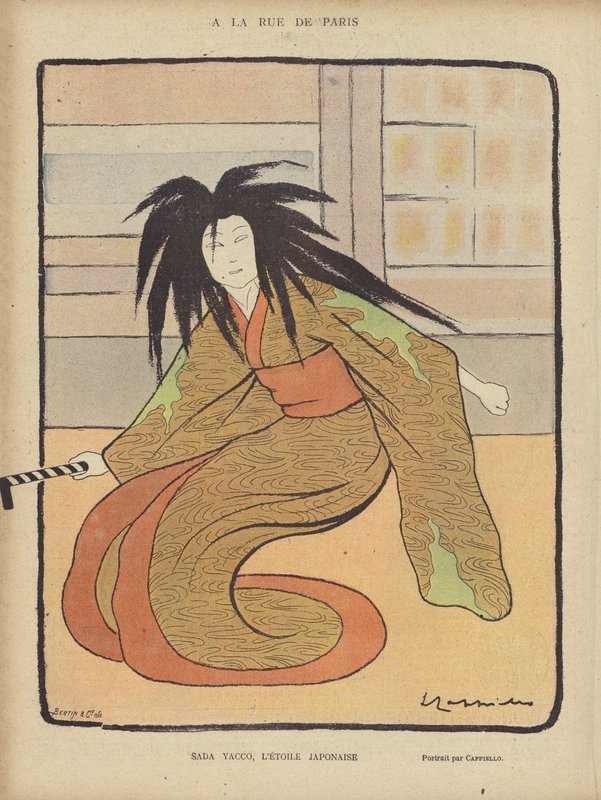 Sada Yacco, Illustratie voor Le Rire door after Leonetto Cappiello