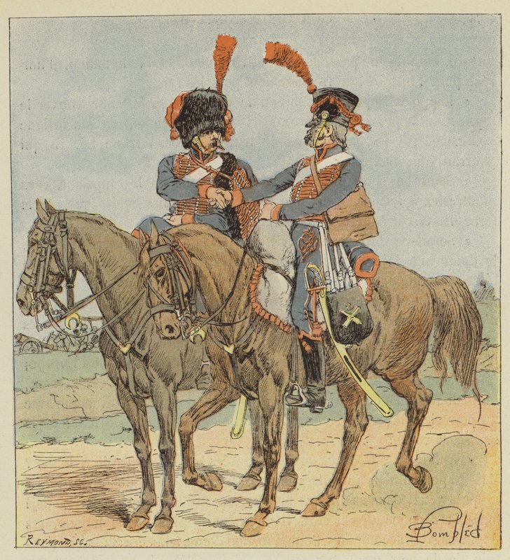 Rijdende artillerie van de garde en de linie door after Louis Charles Bombled
