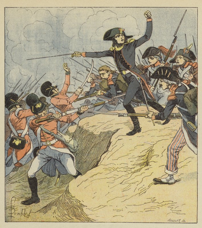 Bonaparte gewond in Toulon door after Louis Charles Bombled