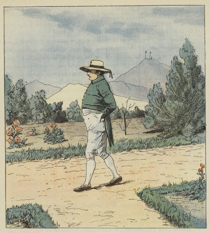 De Keizer liep de tuin in waar hij een paar rondjes maakte, alleen door after Louis Charles Bombled