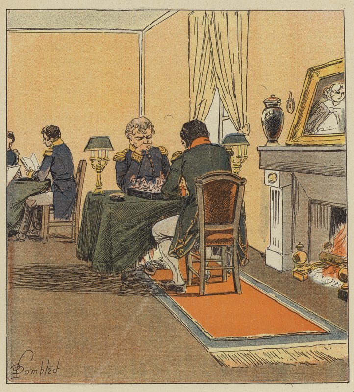 De Keizer speelt schaak met de grootmaarschalk door after Louis Charles Bombled