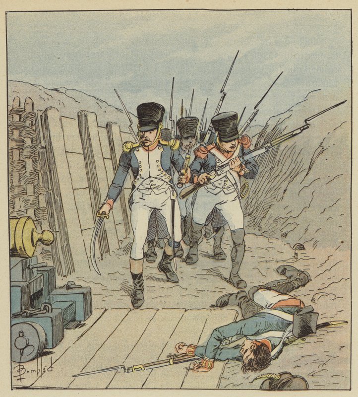 Kapitein de Chambure, de leider van deze beroemde compagnie, enz. door after Louis Charles Bombled
