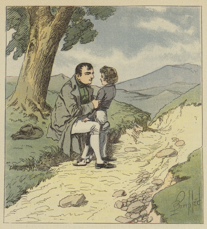 Napoleon en Tristan de Montholon door after Louis Charles Bombled