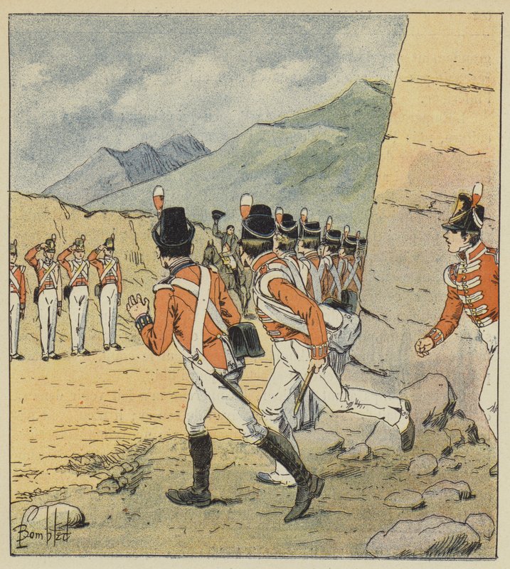 Welke Europese soldaat, zei de keizer, is niet ontroerd bij mijn nadering! door after Louis Charles Bombled