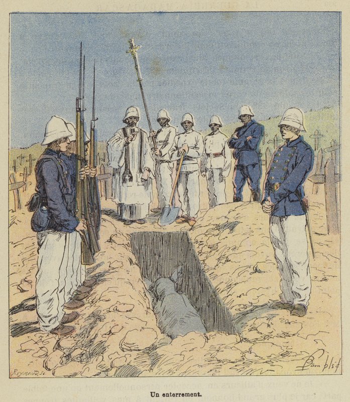 Een begrafenis door after Louis Charles Bombled