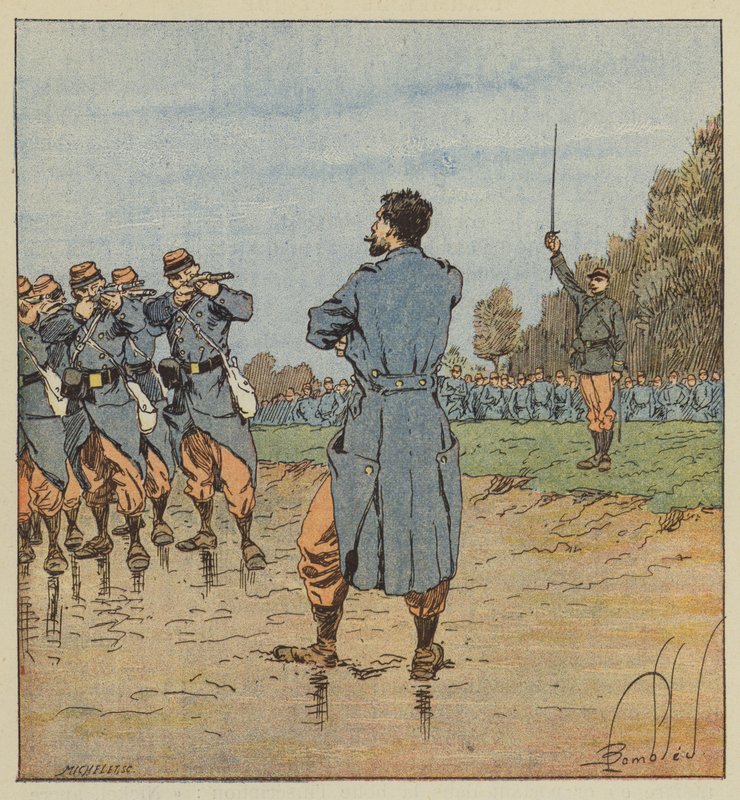 Een executie bij het 17e korps door after Louis Charles Bombled