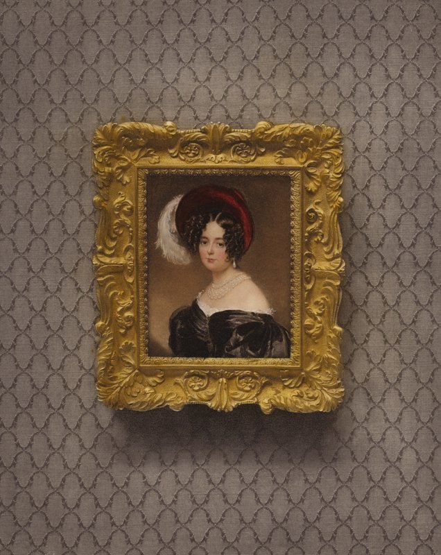Portret van een onbekende dame door after Moritz Michael Daffinger