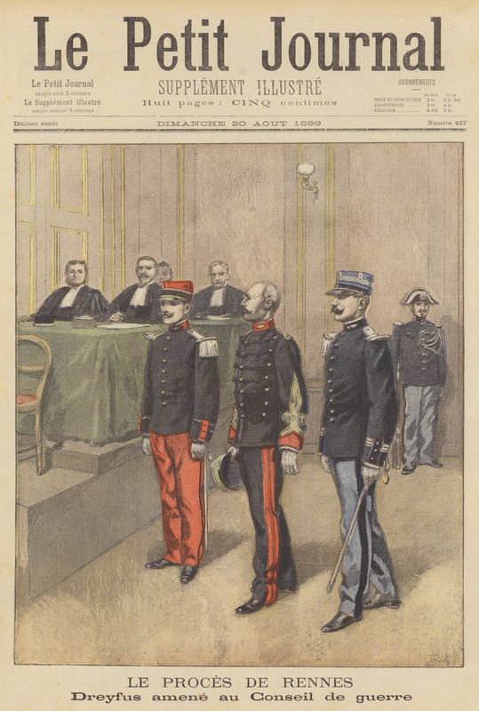 Alfred Dreyfus voor zijn Tweede Krijgsraad in Rennes door after Oswaldo Tofani