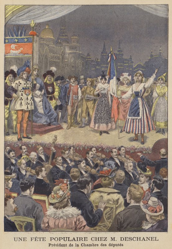 Populair gala georganiseerd door Paul Deschanel, voorzitter van de Franse Kamer van Afgevaardigden door after Oswaldo Tofani