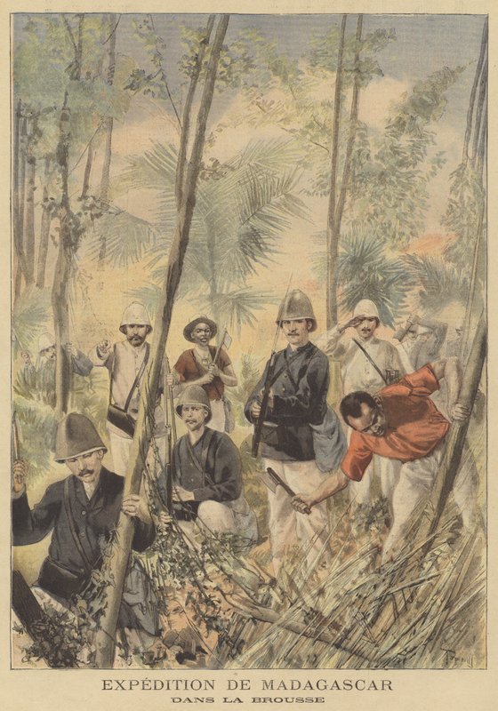 De Franse expeditie naar Madagaskar door after Oswaldo Tofani