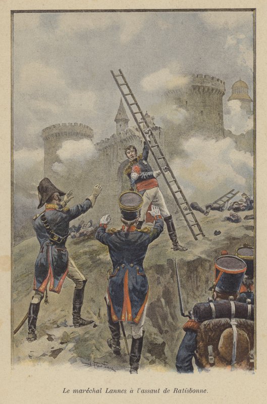 Maarschalk Lannes bij de aanval op Ratisbon, 1809 door after Paris