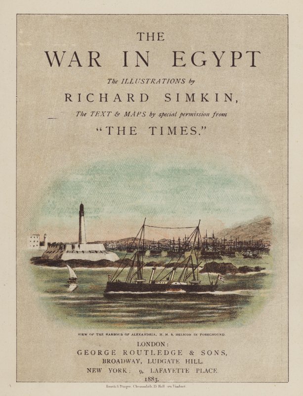 Titelpagina Illustratie voor De Oorlog in Egypte door after Richard Simkin