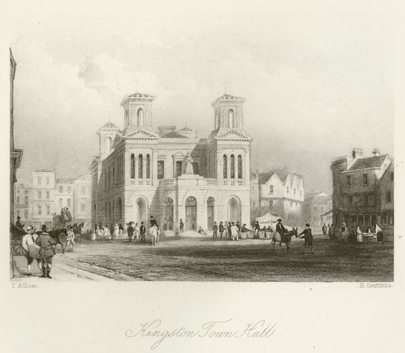 Kingston Stadhuis door after Thomas Allom