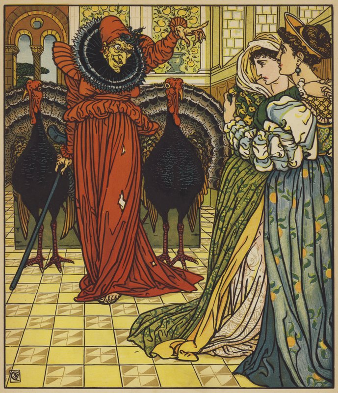 Verschijning van de Fee van de Woestijn door after Walter Crane