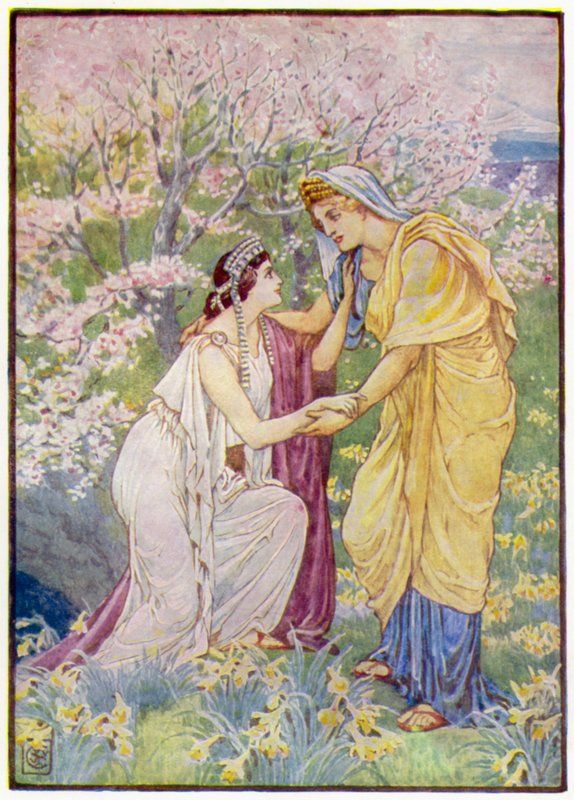 Demeter verheugde zich, want haar dochter was aan haar zijde door after Walter Crane