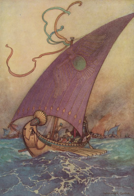 Geoffrey Chaucer, De Legende van Goede Vrouwen door after Warwick Goble