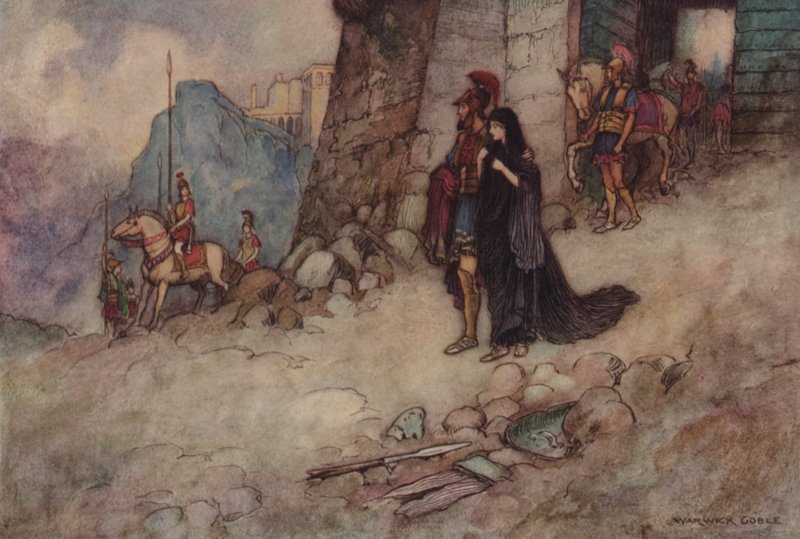 Geoffrey Chaucer, Troilus en Criseyde door after Warwick Goble