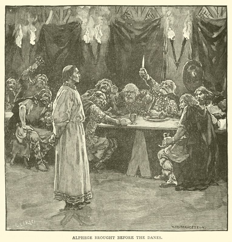 Alphege voor de Denen gebracht door after William Henry Margetson