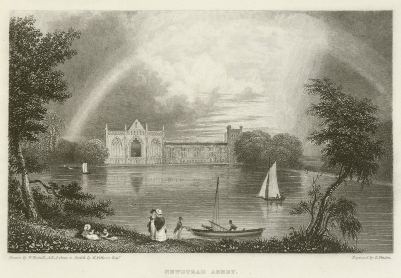 Newstead Abdij door William after Westall