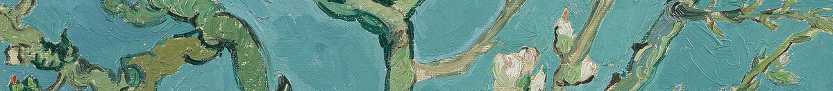 Amandelbloesem (Vincent van Gogh), Detail: Astgabelung im Zentrum