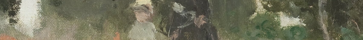 Wilde klaprozen bij Argenteuil (Claude Monet), Detail: Frau und Kind auf dem Hügel