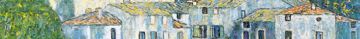 Kerk in Cassone (Gustav Klimt), Detail: Dächerlandschaft des Dorfes