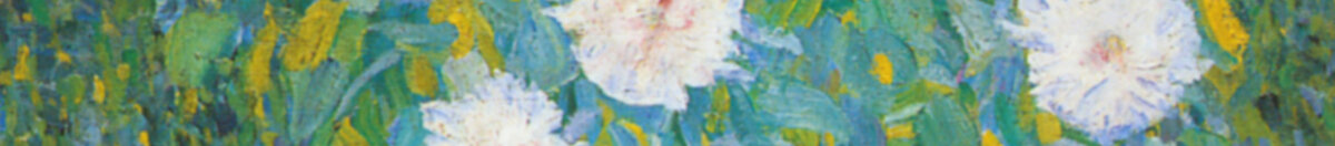 Boerentuin (Gustav Klimt), Detail: Weiße Astern im Oberfeld