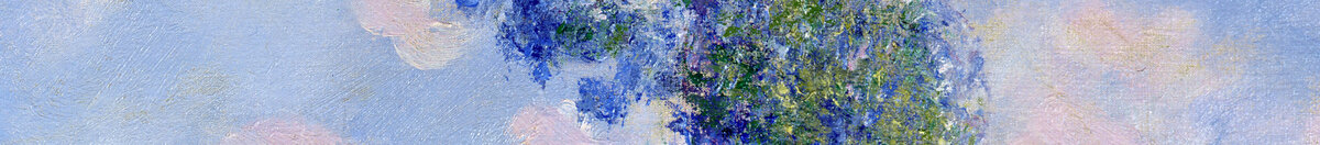 Lente-effect, Giverny, 1890 (Claude Monet), Detail: Blau-grüne Pappeln