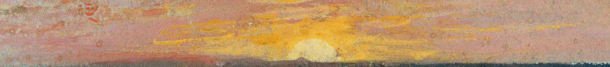 Luchtstudie (Joseph Mallord William Turner), Detail: Sonne über dem Horizont