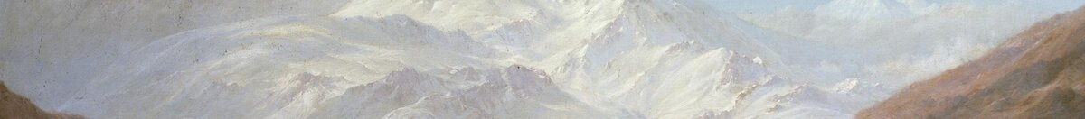 Het hart van de Andes (Frederic Edwin Church), Detail: Schneegipfel Chimborazo