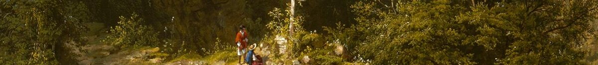 Het hart van de Andes (Frederic Edwin Church), Detail: Kreuz mit Pilgern