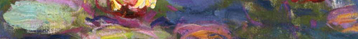 Waterlelies, 1916 (Claude Monet), Detail: Seerosenblüten unten Mitte