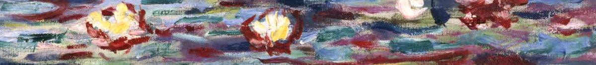 Waterlelies, 1916 (Claude Monet), Detail: Rote Blüten oben rechts