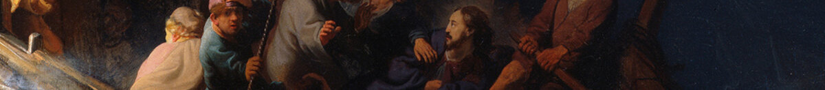 Christus in de storm op het Meer van Galilea, 1633 (Rembrandt van Rijn), Detail: Christus und die verängstigten Jünger