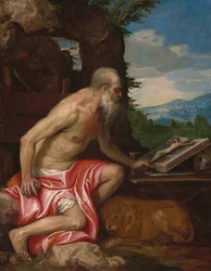 De heilige Hiëronymus in de woestijn, ca. 1575-1585 (olieverf op doek)