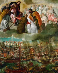 De Slag bij Lepanto (olieverf op doek)