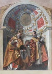 Twee heilige bisschoppen (Geminiano en Severo ),1558-1561 (olieverf op doek)
