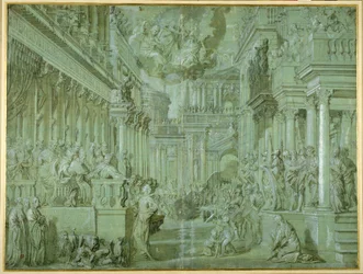 Allegorie ter viering van de publicatie van de Heilige Liga in 1571